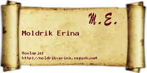 Moldrik Erina névjegykártya
